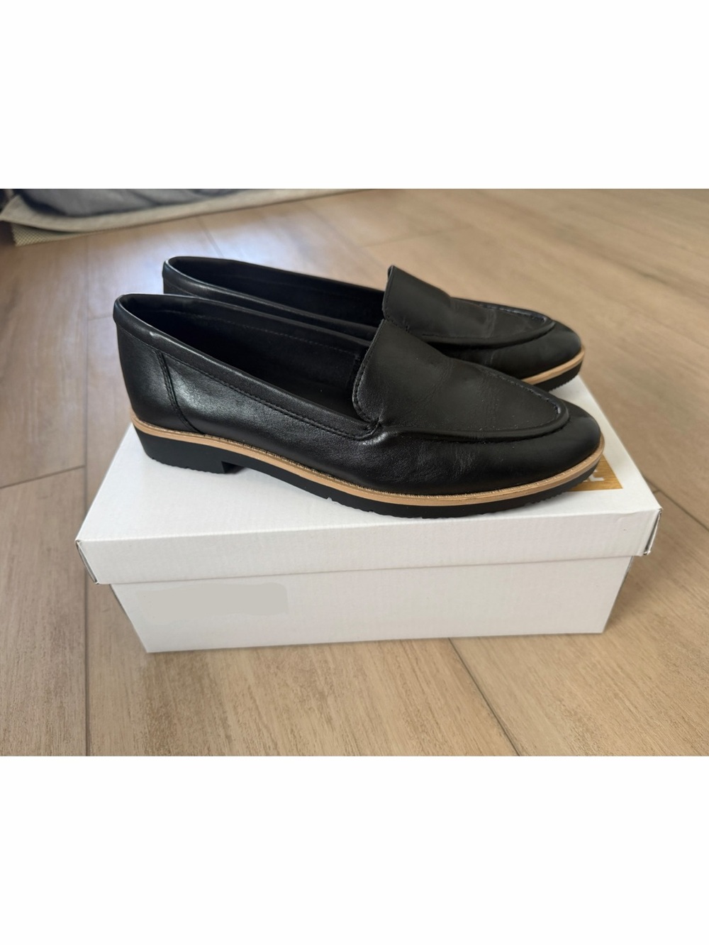 Aldo Black Leather Rheildanflex Loafers